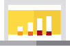 Icon of a laptop with a bar graph