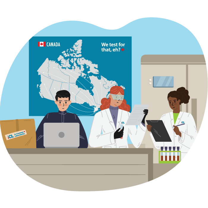 Illustration: Lab staff in the lab